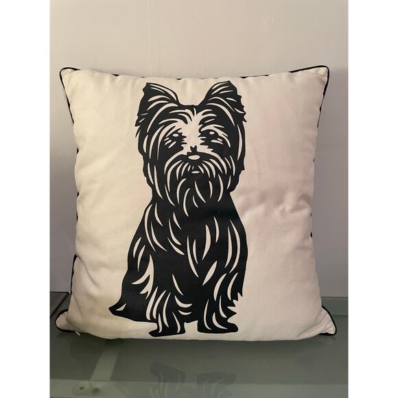Naked decor Yorkshire terrier dog throw pillow yorkie home living room couch - Picture 2 of 5